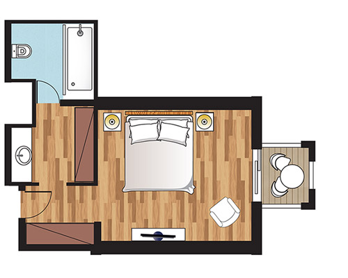Deluxe Guestroom Floorplan Deluxe Guestroom Floorplan